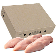 Филе грудки без кожи цыплят-бройлеров блочной заморозки, коробка (8-12кг)