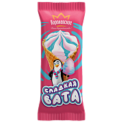 Мороженое Сладкая вата с топпингом Бабл Гам в вафельном рожке Королевское ГОСТ, 100г