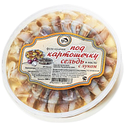 Сельдь филе-кусочки в масле под картошечку с луком, 180г