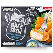 Нагетосы (наггетсы) сочная курочка со сметаной и зеленью Горячая Штучка замороженные, 250г
