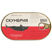 Скумбрия атлантическая филе Рыбное Меню бланшированное в томатном соусе ГОСТ, 175г