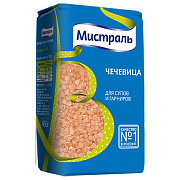 Чечевица Мистраль красная колотая для супов и гарниров, 450г