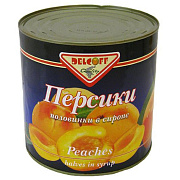 Персики половинки Delcoff в сиропе, 850г