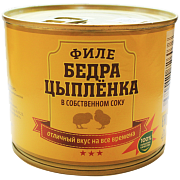 Филе бедра цыпленка в собственном соку Старейшина, 525г