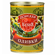 Оливки зеленые Донская кухня без косточки, 280г