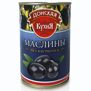 Маслины черные Донская кухня без косточки, 280г