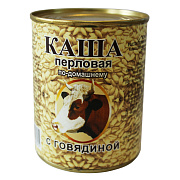 Каша перловая по-домашнему Елецкий МК с говядиной, 340г
