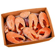 Семга (стейк) штучной заморозки, коробка (3-5кг)