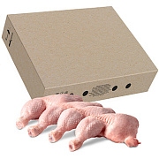 Окорочка цыплят-бройлеров блочной заморозки, коробка (8-12кг)